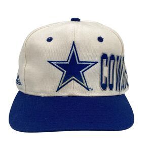 Vintage Apex Collectors‎ Dallas Cowboys Snapback Hat Spellout Logo 2-Tone
